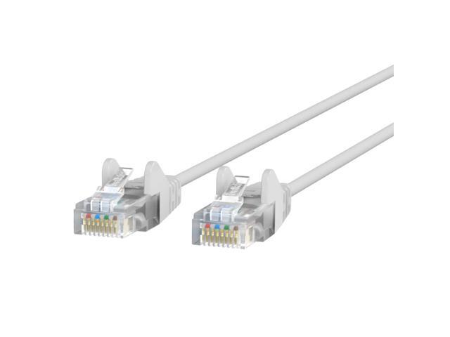 Belkin CAT6 Slim Gigabit Snagless UTP Ethernet Cable (CABLE -WHITE-20FT) - White