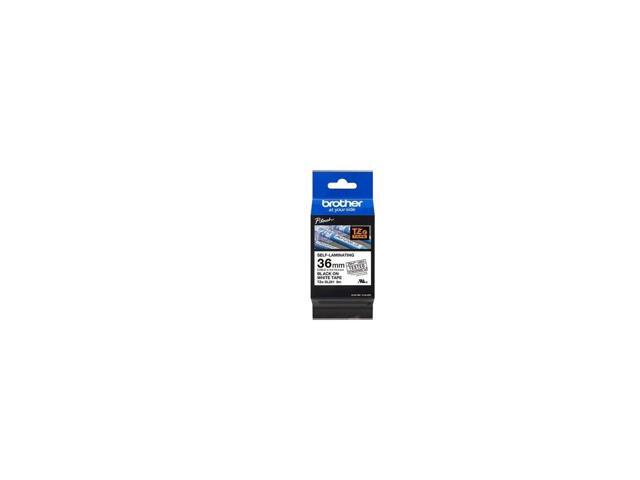 Brother Self-Laminating Tape 1 27/64' Width Rectangle Water Resistant Black on White