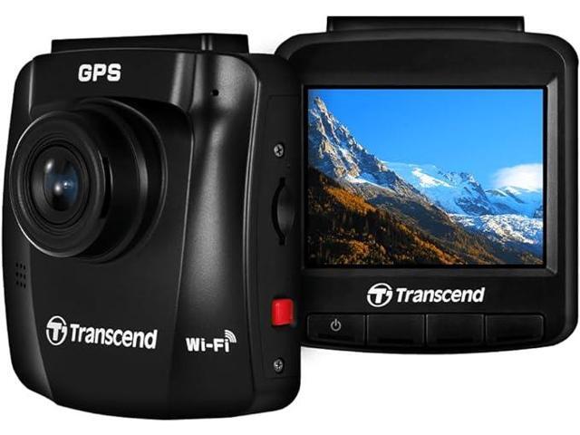 Transcend 64GB DrivePro 250 1440P 2K QHD 60fps Dashcam with GPS, WiFi and Suction Mount Model TS-DP250A-64G