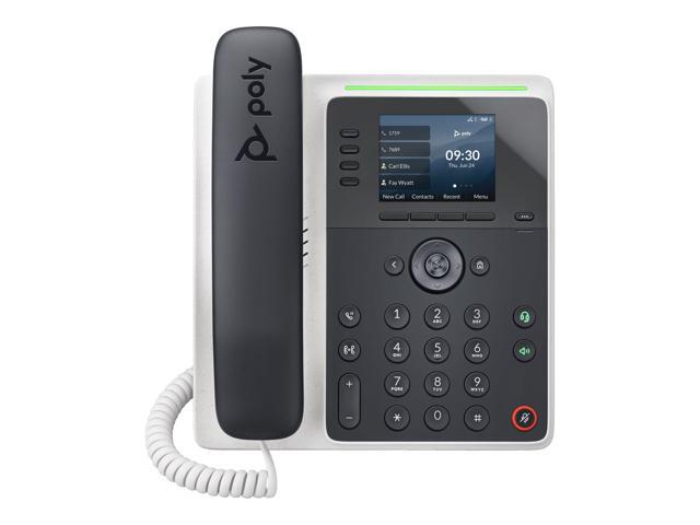 HP Poly Edge E220 IP Phone and PoE enabled, Desktop and Wall Mountable Phone - 2 x Network RJ-45 PoE Ports Model 82M87AA