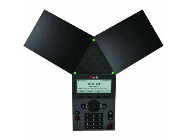 HP Poly Trio 8300 IP Conference Station Corded Wi-Fi Bluetooth Black VoIP 1x Network RJ-45 PoE Ports Model 849A0AA#AC3