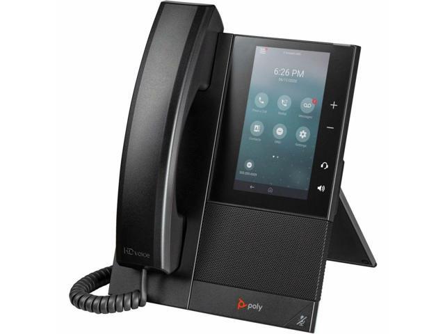 HP Poly CCX 500 IP Phone Corded/Cordless Bluetooth Black VoIP 2x Network RJ-45 PoE Ports Model 84C15AA#ABA