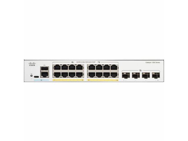 Cisco Catalyst C1300-16P-4X Ethernet Switch, 16 Ports - Manageable - 10 Gigabit Ethernet - 10/100/1000Base-T, 10GBase-X - 3 Layer Supported