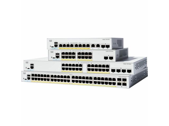 Cisco Catalyst 1200-48P-4G Smart Switch, 48 Port GE, PoE, 4x1GE SFP, Limited Lifetime Protection (C1200-48P-4G)