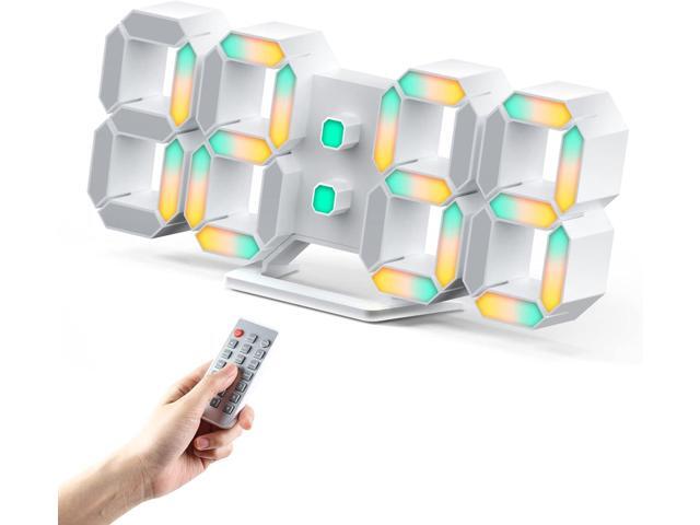 EDUP 3D LED Desk Alarm Clock Night Light 7 Colors 9.7' with Remote Control, Digital Alarm Clock Adjustable Brightness Timer 12/24 Hr...