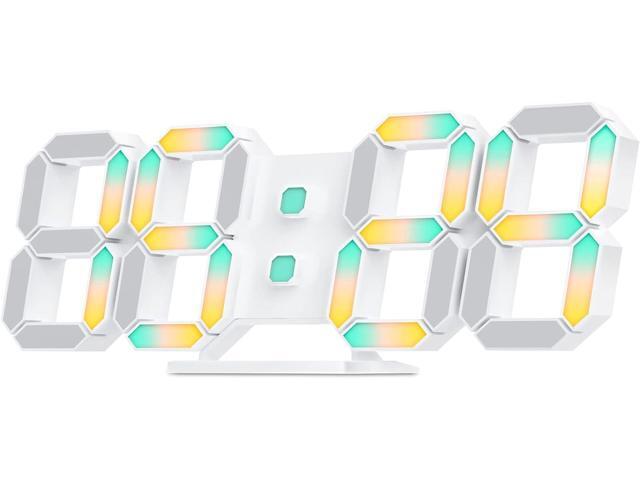 EDUP 3D LED Desk Alarm Clock Night Light 7 Colors 9.7' with Remote Control, Digital Alarm Clock Adjustable Brightness Timer 12/24 Hr...
