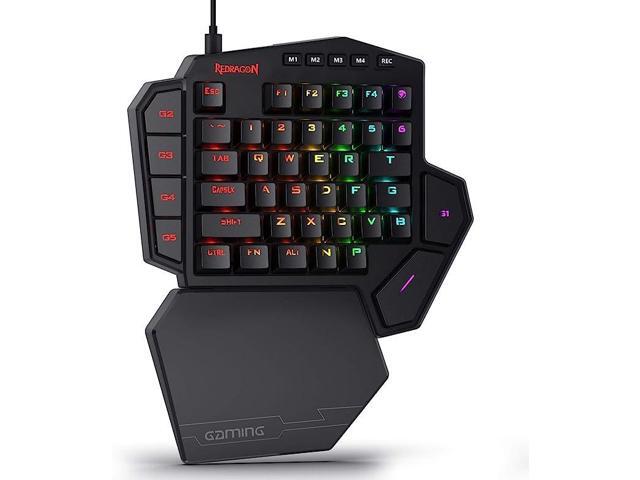 Redragon K585 BLUE SWITCH DITI Wired One-Handed RGB Mechanical Gaming Keyboard, 42 Keys Type-C Professional Gaming Keypad w/Upgraded Hot-Swappable...