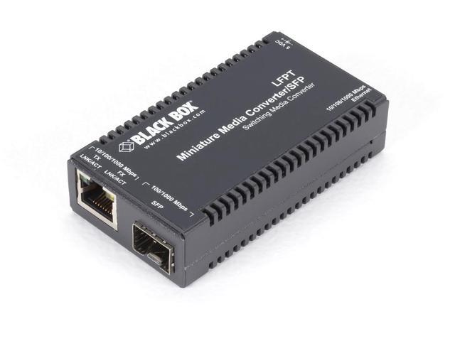 Black Box Corporatio Black Box Multipower Miniature Transceiver/Media Converter - Network (RJ-45) - Multi-mode, Single-mode - Gigabit Ethernet -...