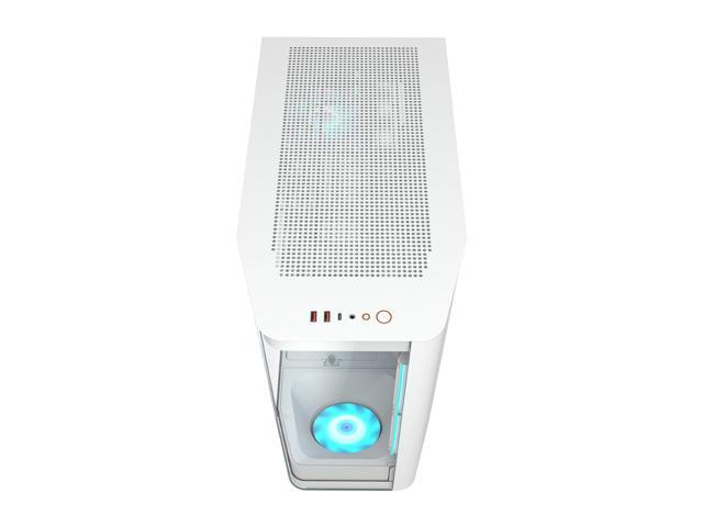 COUGAR FV270 RGB White Mid Tower E-ATX Case, 420mm GPU Supported, Build-in ARGB PWM Fans, Breathe Streams, Prism of Light, RGB Hub, Filter Guard,...