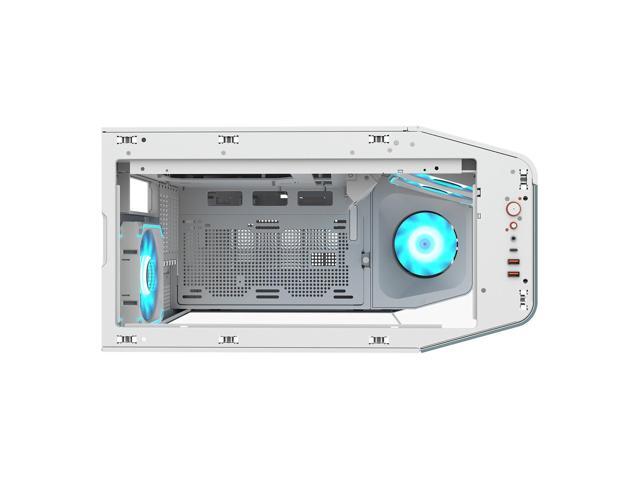 COUGAR FV270 RGB White Mid Tower E-ATX Case, 420mm GPU Supported, Build-in ARGB PWM Fans, Breathe Streams, Prism of Light, RGB Hub, Filter Guard,...