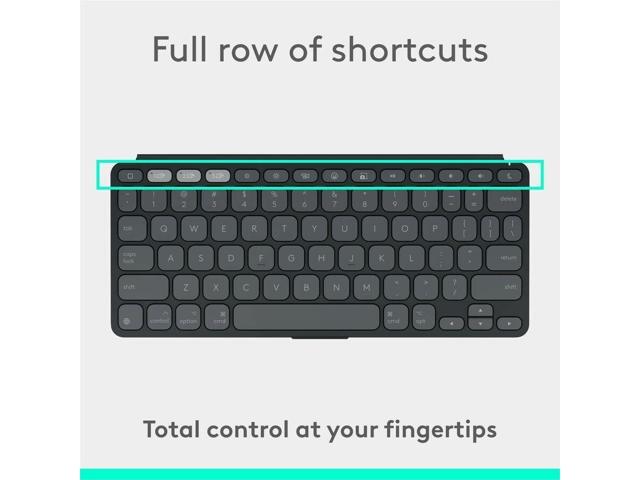 Logitech - Keys-To-Go 2 Slim Portable Bluetooth Keyboard for iPad, iPhone, Mac, and Apple TV With Built-in Cover - Graphite - image 2