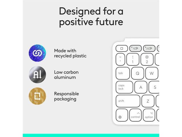 Logitech - Keys-To-Go 2 Slim Portable Bluetooth Keyboard for iPad, iPhone, Mac, and Apple TV With Built-in Cover - Pale Gray - image 2