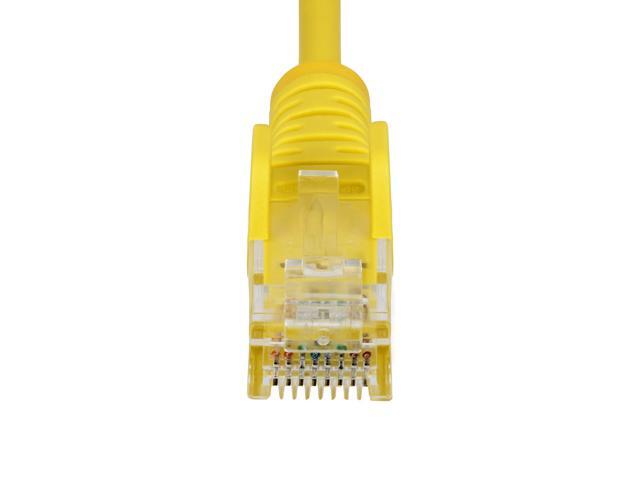 StarTech 15ft Yellow Slim CAT6 Ethernet Cable, Snagless RJ45, LSZH, 28AWG Pure Bare Copper, Slim Network Patch Cable/Cord