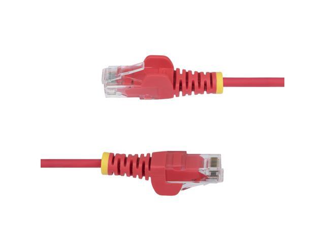 StarTech 10ft Red Slim CAT6 Ethernet Cable, Snagless RJ45, LSZH, 28AWG Pure Bare Copper, Slim Network Patch Cable/Cord