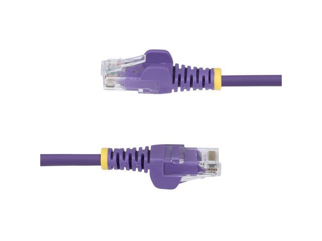 StarTech 10ft Purple Slim CAT6 Ethernet Cable, Snagless RJ45, LSZH, 28AWG Pure Bare Copper, Slim Network Patch Cable/Cord