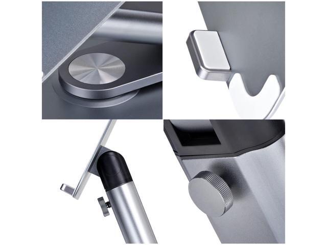 StarTech Telescopic Laptop Stand - 360 Swivel Base - Rotating Computer Riser for Desk - Adjustable Height and Tilt - Max 11lb/5kg - Aluminum Build...