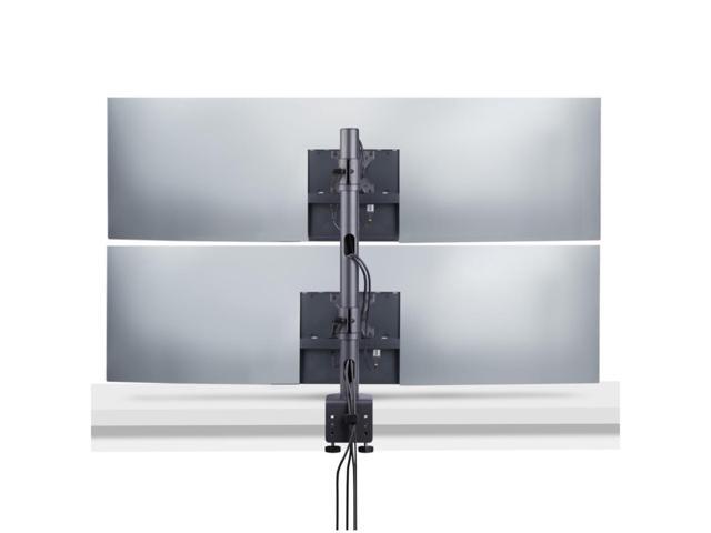 StarTech Desk Mount For 2x Vertically Stacked Monitors - Dual 49 - Total 70lb (32kg) - C-Clamp - Quick-Release VESA System - Widescreen...