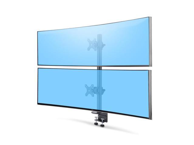 StarTech Desk Mount For 2x Vertically Stacked Monitors - Dual 49 - Total 70lb (32kg) - C-Clamp - Quick-Release VESA System - Widescreen...