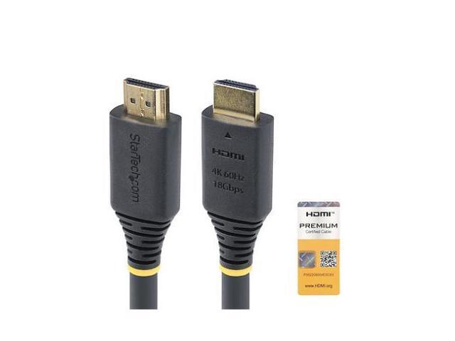 StarTech 25ft Premium Certified High Speed HDMI 2.0 Cord for TV/Monitor/Display