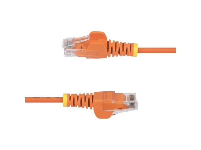 StarTech 1ft Orange Slim CAT6 Ethernet Cable, Snagless RJ45, LSZH, 28AWG Pure Bare Copper, Slim Network Patch Cable/Cord