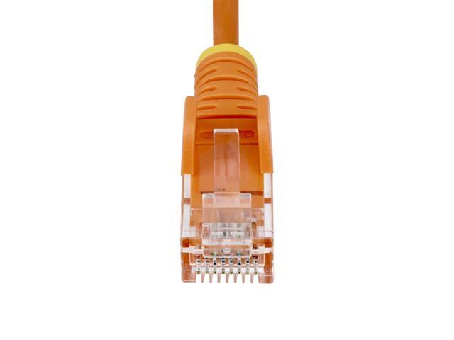 StarTech 1ft Orange Slim CAT6 Ethernet Cable, Snagless RJ45, LSZH, 28AWG Pure Bare Copper, Slim Network Patch Cable/Cord