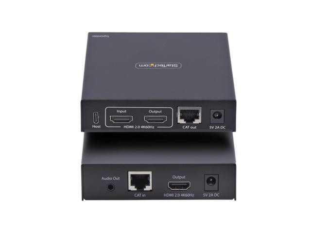 StarTech HDMI KVM Extender Over IP Network, 4K 60Hz, Driverless, HDMI and USB Over Ethernet/CAT6, AVoIP, Transmitter and Receiver Kit, Includes...