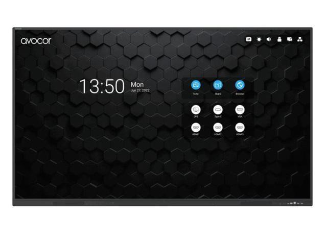 AVOCOR AVS-6510E - LED Display - Flat - 3840 x 2160 - 65Inch - 6.5Ms - 350 nits - 60 Hz - 5000: 1 - 16: 9 - 600 x 400 mm - HDMI, VGA, USB-A 3.0,...