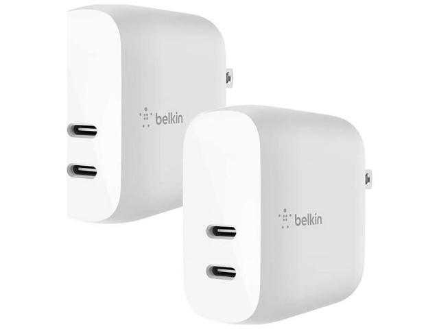 Belkin DUAL 20W USB-C WALL CHARGER, PD 40W WHT 2PACK Model BBC009-WH-2PK