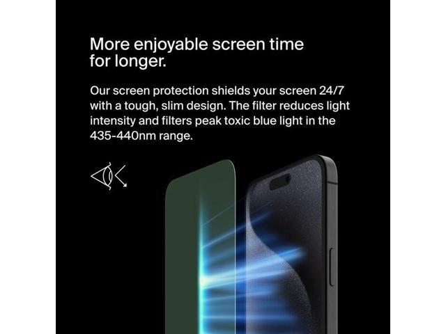 Belkin - ScreenForce iPhone 15 Pro Max UltraGlass 2 Blue Light Screen Protector - Clear - image 6