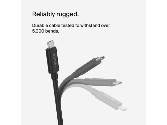 Belkin Connect USB4 Cable, 240W + 20Gbps, 6.6 ft - Black - image 3