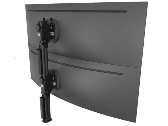 Atdec Heavy Duty Dual Monitor Mount with F Clamp - Black - image 2