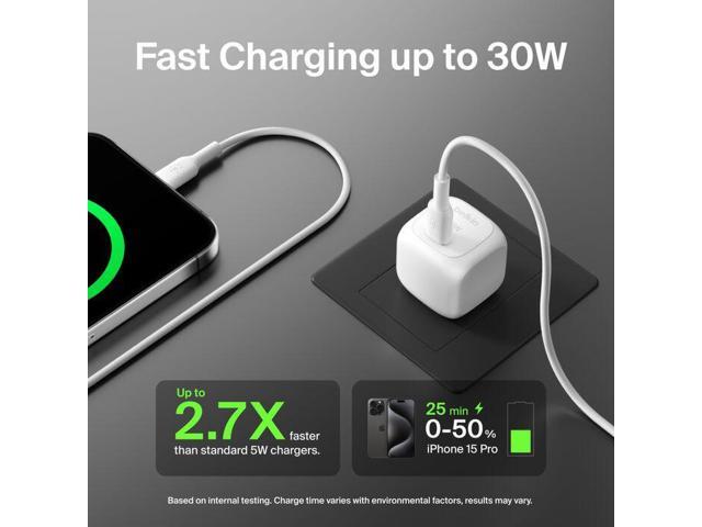 Belkin Compact USB-C Charger 30W Model WCA008DQWH