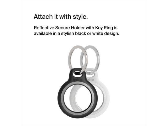 Belkin Reflective Secure Holder with Key Ring for Apple AirTag Model MSC003BTBK