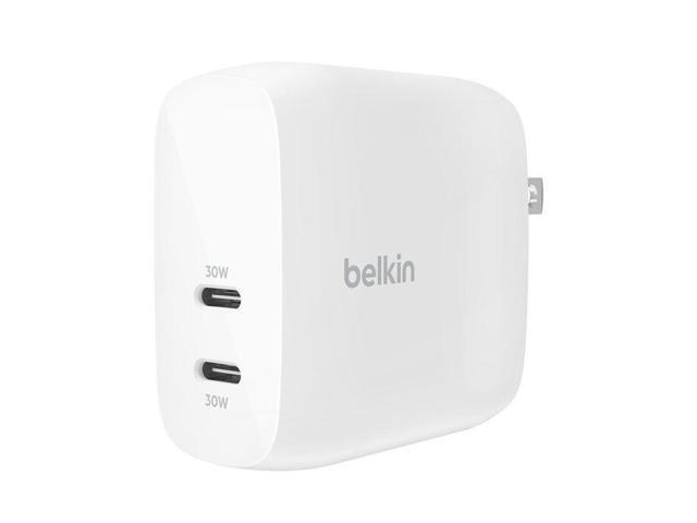 Belkin BoostCharge Pro USB-C Wall Charger with 60W Power Pass-Though - White