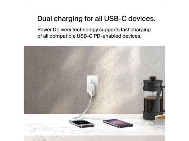 Belkin BoostCharge Pro USB-C Wall Charger with 60W Power Pass-Though - White - image 3