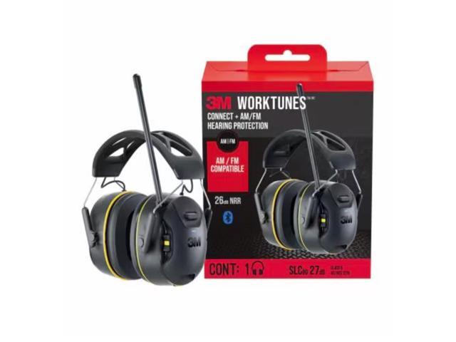 3M WorkTunes Connect Wireless Hearing Protector with Bluetooth Technology, Bluetooth Hearing Protection with a 26 dB Noise Reduction Rating Model...