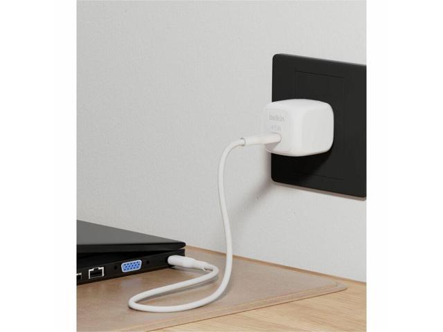Belkin 45W Portable USB-C Wall Charger 1xUSB-C (45W) - Fast Charge Power Adapter White Model WCA013DQWH