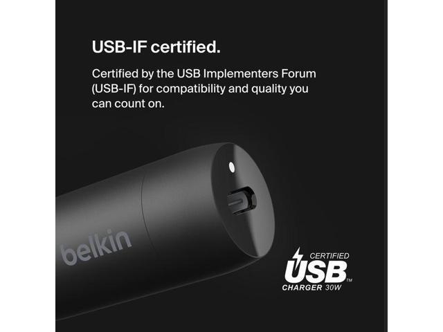 Belkin 30W USB-C Car Charger + USB-C to Lightning cable Model CCA004BT1MBK-B5