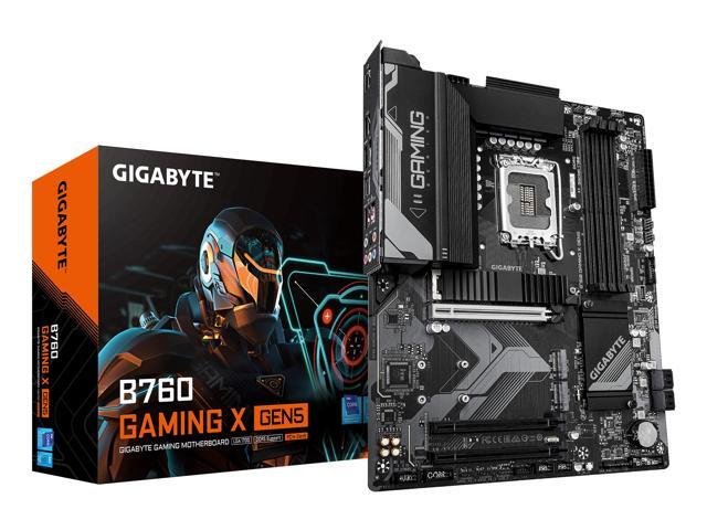 GIGABYTE B760 GAMING X GEN5 Motherboard - Supports 14th Gen. Intel Core CPUs, 8+1+1 phases VRM, up to 5600MHz DDR5, 3xPCIe 4.0 M.2, 2.5 GbE LAN,.
