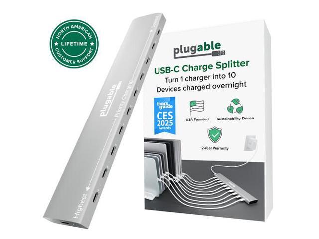 Plugable Technologies Plugable USB-C 10-Port Charger USB-C PD 10-Port Priority Charger Model PS-10CC