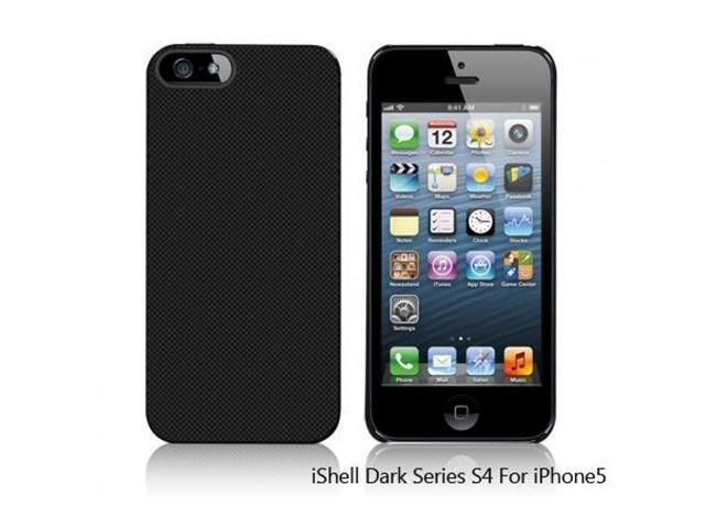 Shield iShell Dark Checker Snap-On Case + High Quality Screen Protector for iPhone 5 Model CS-APP-iP5-CHECK