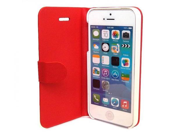 NEON Drive Red iPhone 5 Flip Cover with Auto-Sleep Function Model IPH5-FLI-RD