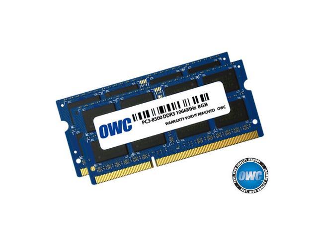 OWC 16.0GB (2x 8GB) DDR3 PC3-8500 1066MHz Memory Upgrade Kit For Mac mini 2010, MacBook 2010, & MacBook Pro 13' 2010 Models. Model OWC8566DDR3S16P