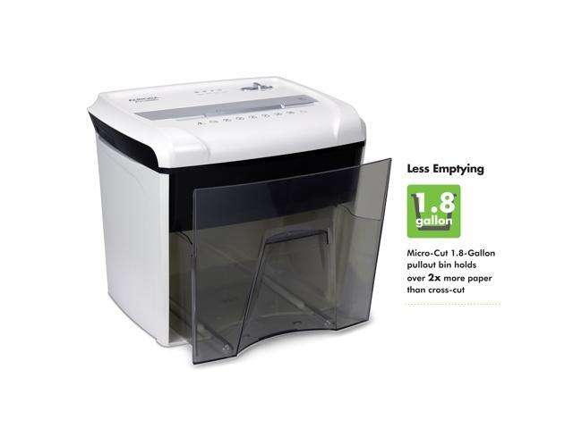 Aurora AU1285MD Compact Desktop-Style High Security 12-Sheet Micro-Cut Paper and CD/Credit Card/Junk Mail Pullout Basket Shredder, White/ Black