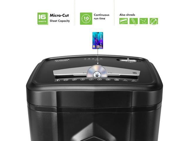 Aurora AU1630MA Anti-Jam 16-Sheet Micro-Cut Paper and CD/Credit Card Shredder