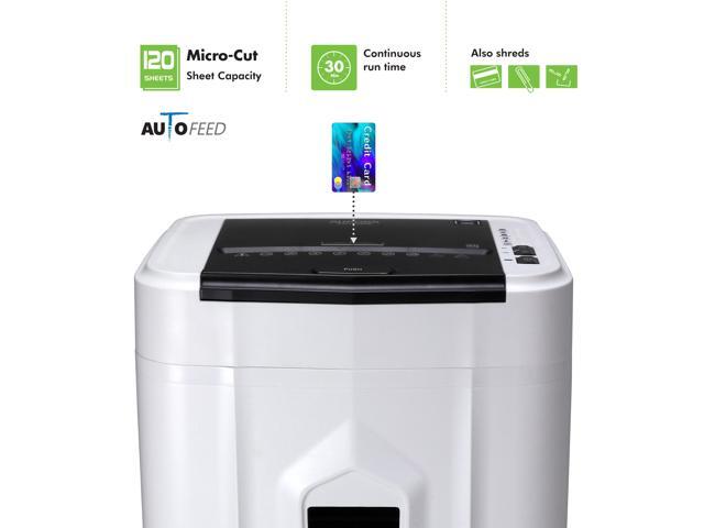Aurora AU120MB 120-Sheet Auto Feed High Security Micro-Cut Paper Shredder / 30 Minutes (White/Black)