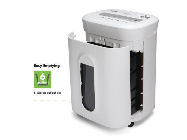 Aurora AU1562XA Heavy Duty Anti-Jam 15-Sheet Crosscut Shredder/60 Min Run Time/ 6-Gallon Pullout Basket, White