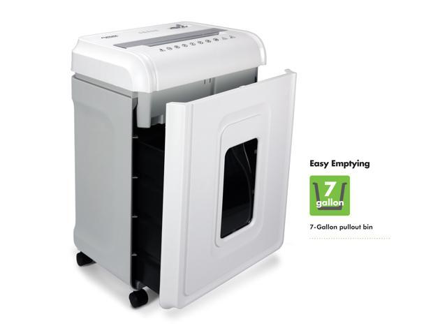 Aurora AU2442XA Heavy Duty Anti-Jam 24-Sheet Crosscut Shredder/40 Min Run Time/ 7-Gallon Pullout Basket, White/Grey