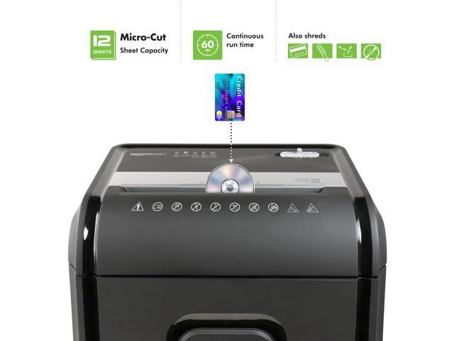 Aurora AU1275MB High-Security 12-Sheet Micro-Cut Paper and CD/Credit Card Shredder/ 5.7-Gallon Pullout Basket/60 Minutes Run Time