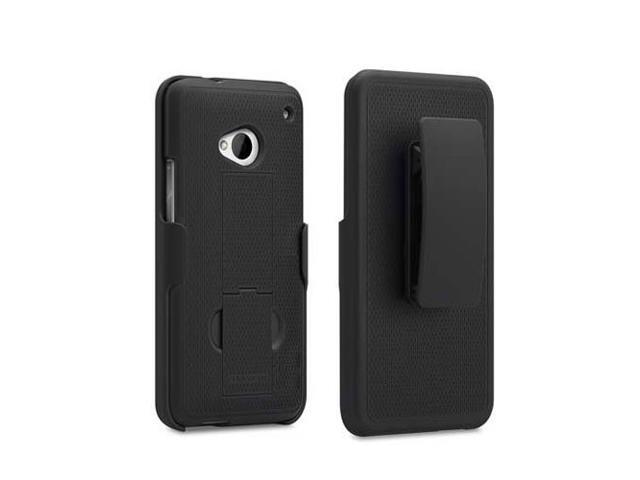 Black PureGear Rugged Belt Clip Shell Holster Combo Kickstand HTC ONE M7